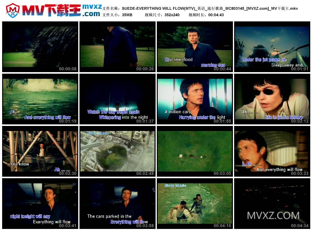 SUEDE-EVERYTHING WILL FLOW(MTV)_英语_流行歌曲_MC803145